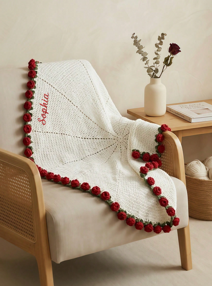 Custom Floral Name Rug