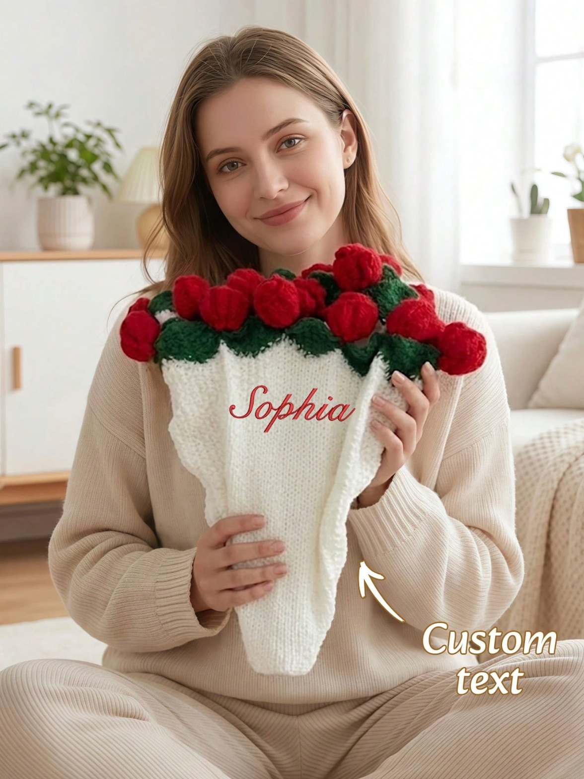 Custom Floral Name Rug